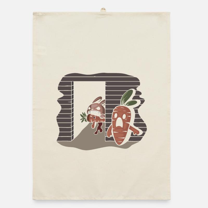 Carrot Serial Killer Rabbit Organic dish towel