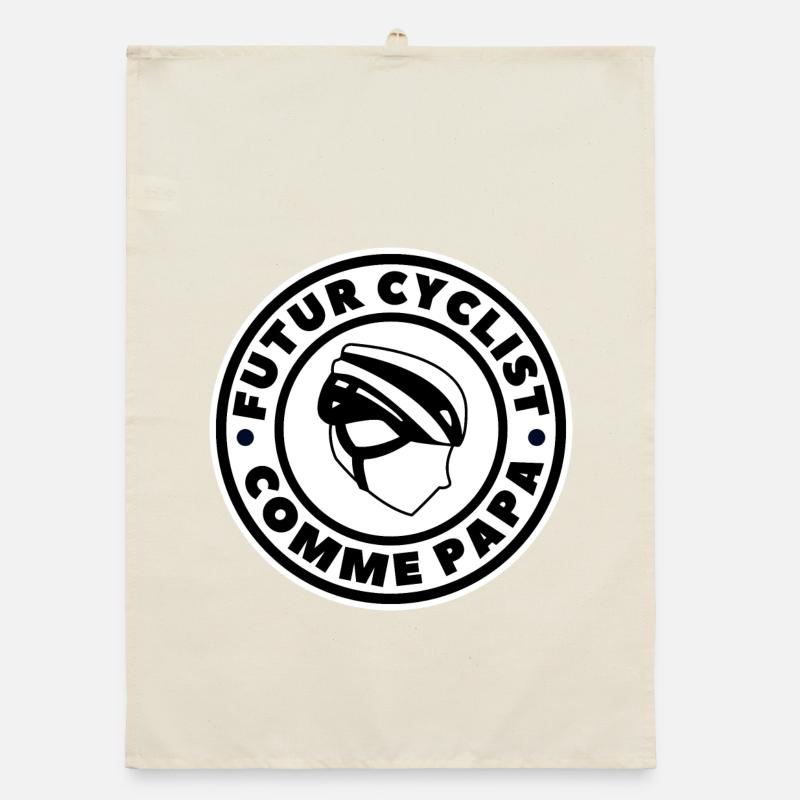 Future cyclist like dad Organic dish towel