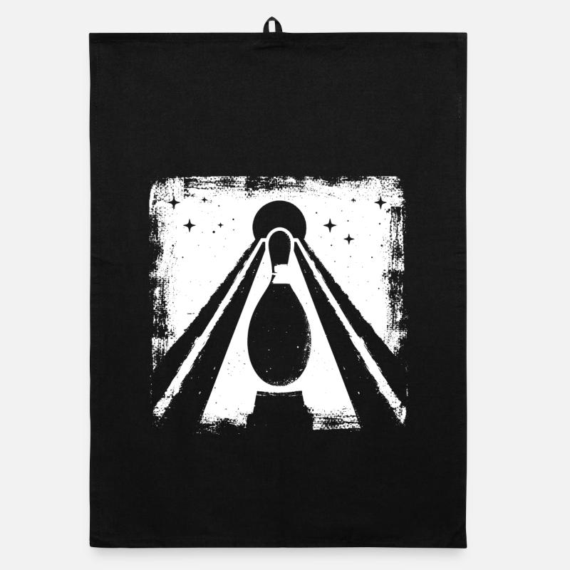 Bowling Pin Grafik Organic Geschirrtuch