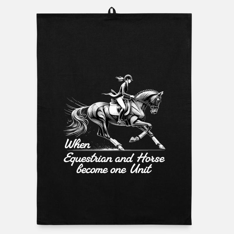 Cadeau d’unité de cheval de cavalier Torchon bio