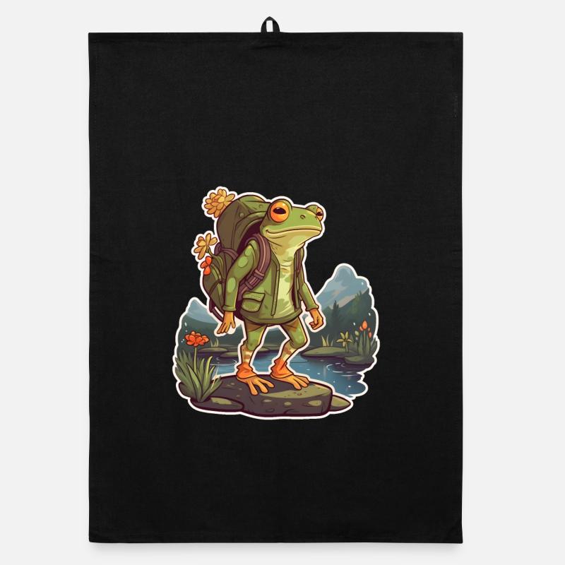 Trailbound Frog Adventurer Mountains Organic Geschirrtuch