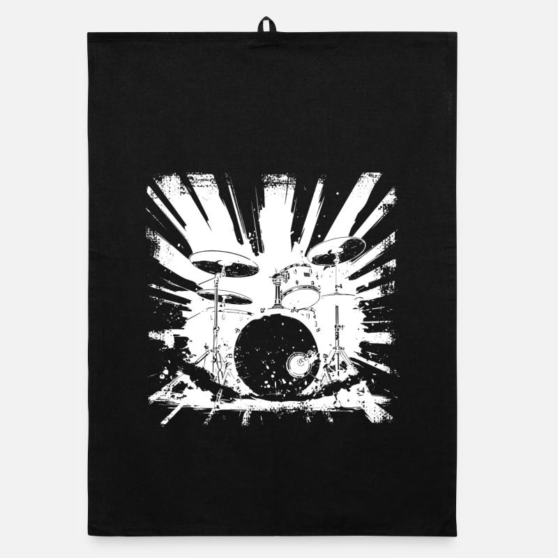 Drums Graphics Organic dish towel