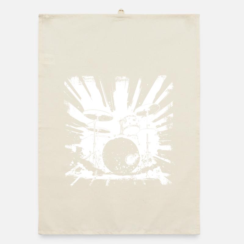 Drums Graphics Organic dish towel