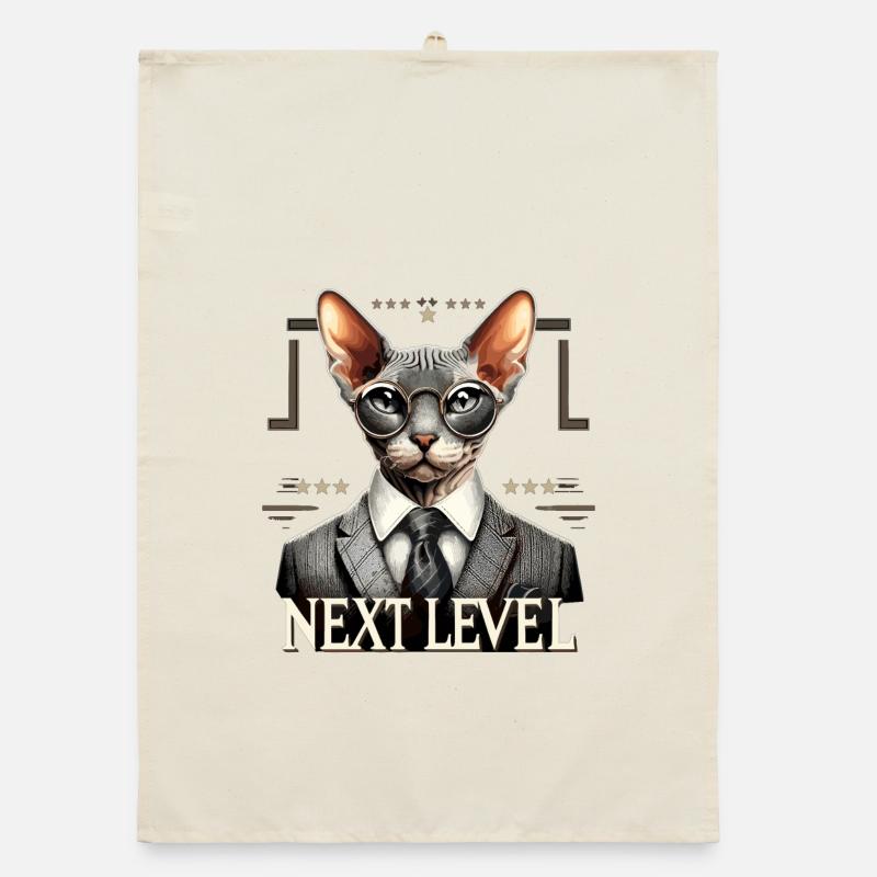 Cornish Rex Anzug Next Level Katze Geschenk Organic Geschirrtuch