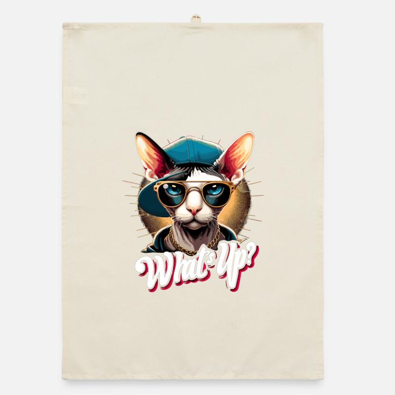 Cornish Rex What’s Up Cat Gift Torchon bio