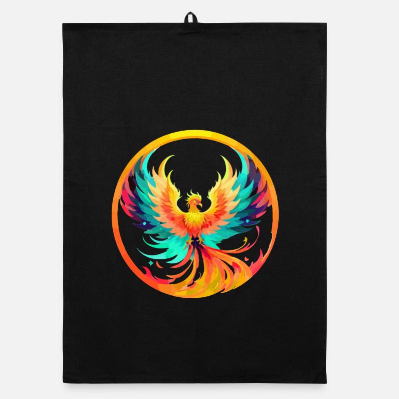 Phoenix Phönix - Organic Geschirrtuch - Schwarz