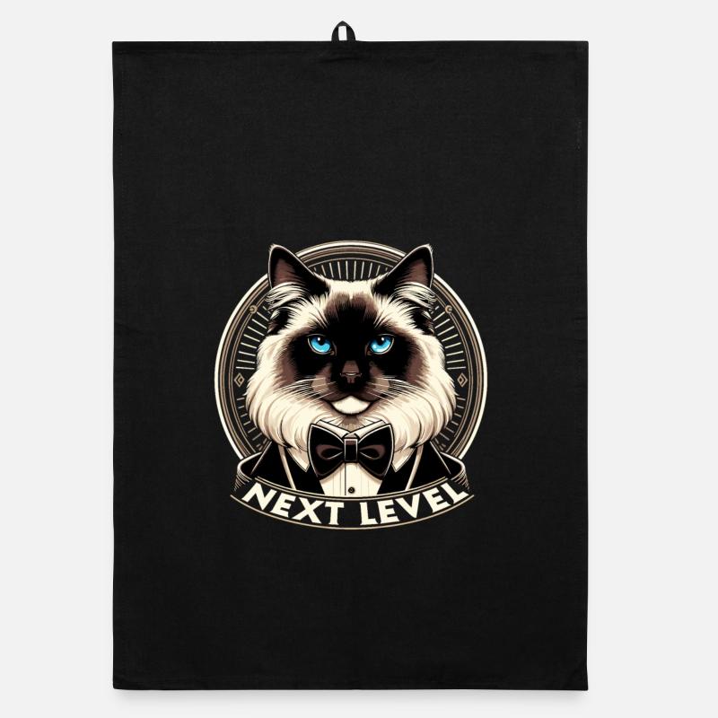 Heilige Birma Katze Birmakatze Smoking Geschenk Organic Geschirrtuch