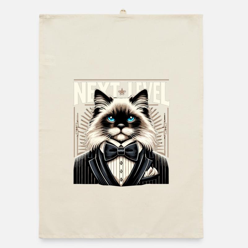 Sacred Birman Cat Birman Cat Tuxedo Gift Organic dish towel