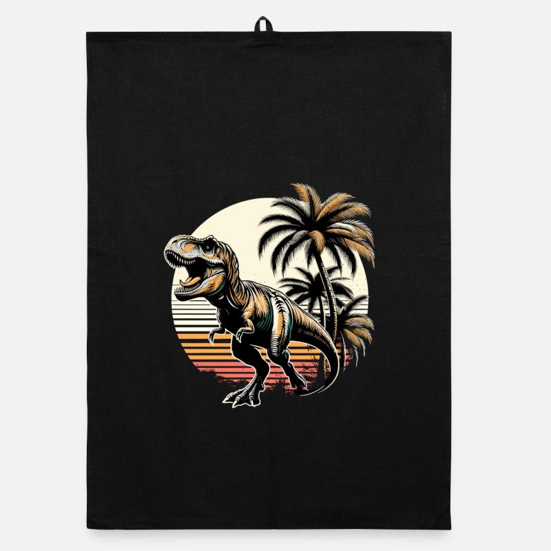 Roaring T-Rex Dinosaur Gift Organic dish towel