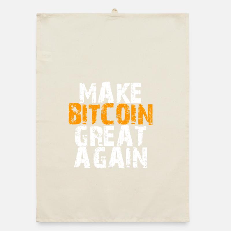 Make Bitcoin Great Again Conception motivante Torchon bio