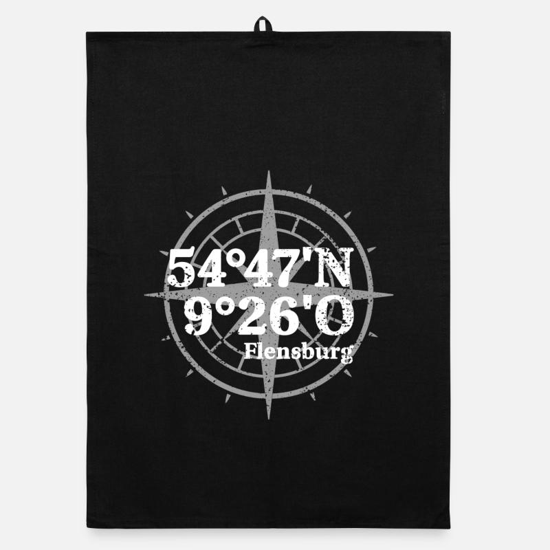 Flensburg Coordinates Souvenir Organic dish towel