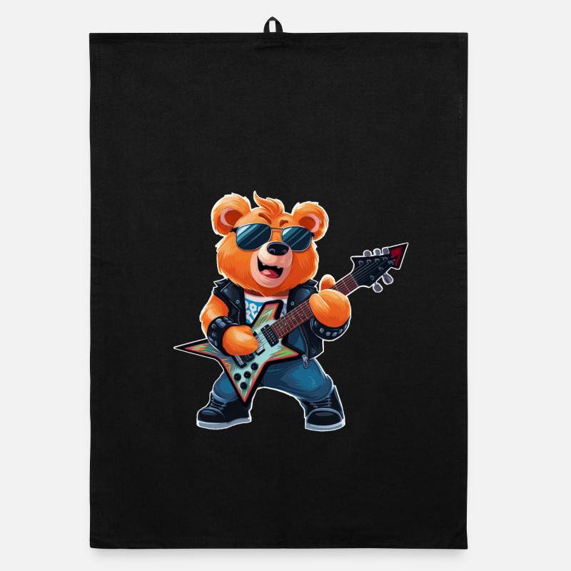 Heavy Metal Teddy Bear Guitariste Torchon bio