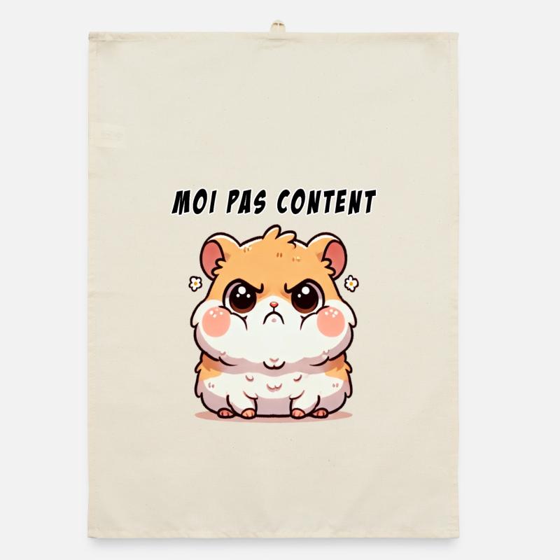 Hamster "Moi pas content" Torchon bio