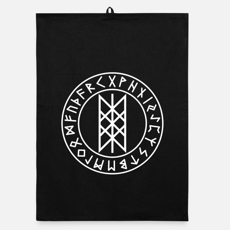 Cercle de runes blanches du wyrd Torchon bio