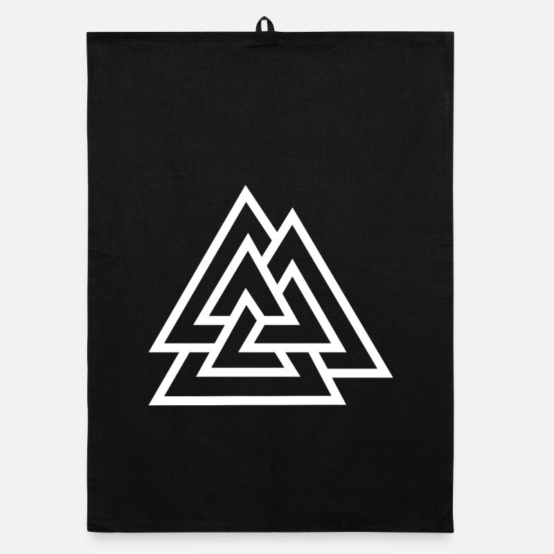 Valknut weiß Organic Geschirrtuch