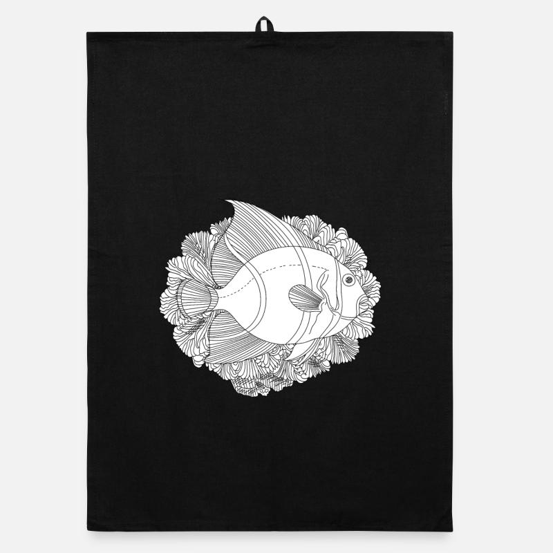 Fish Pacific Ocean Coral Organic dish towel