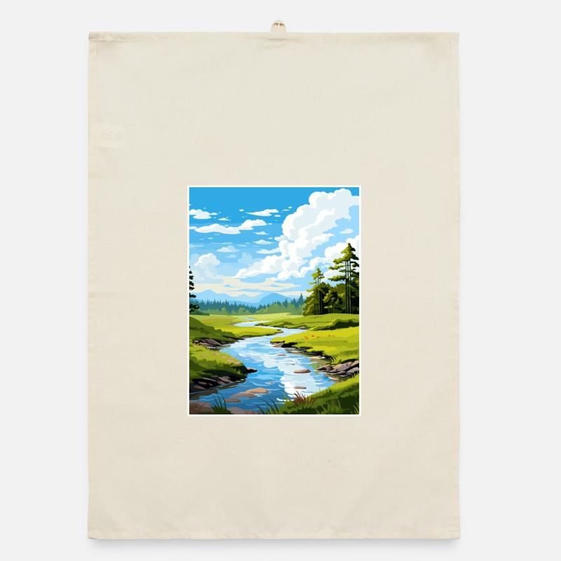 Lagan Valley Aonb Reise Poster Souvenir Farbe WPA Organic Geschirrtuch