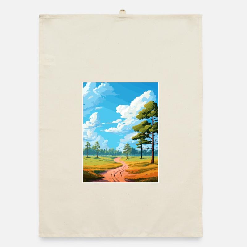 Cannock Chase Aonb Travel Poster Souvenir Paint WP Organic dish towel