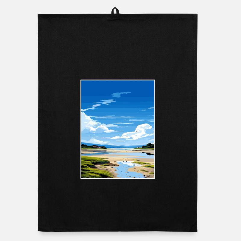 Arnside et Silverdale Aonb Voyage Poster Souvenir Torchon bio
