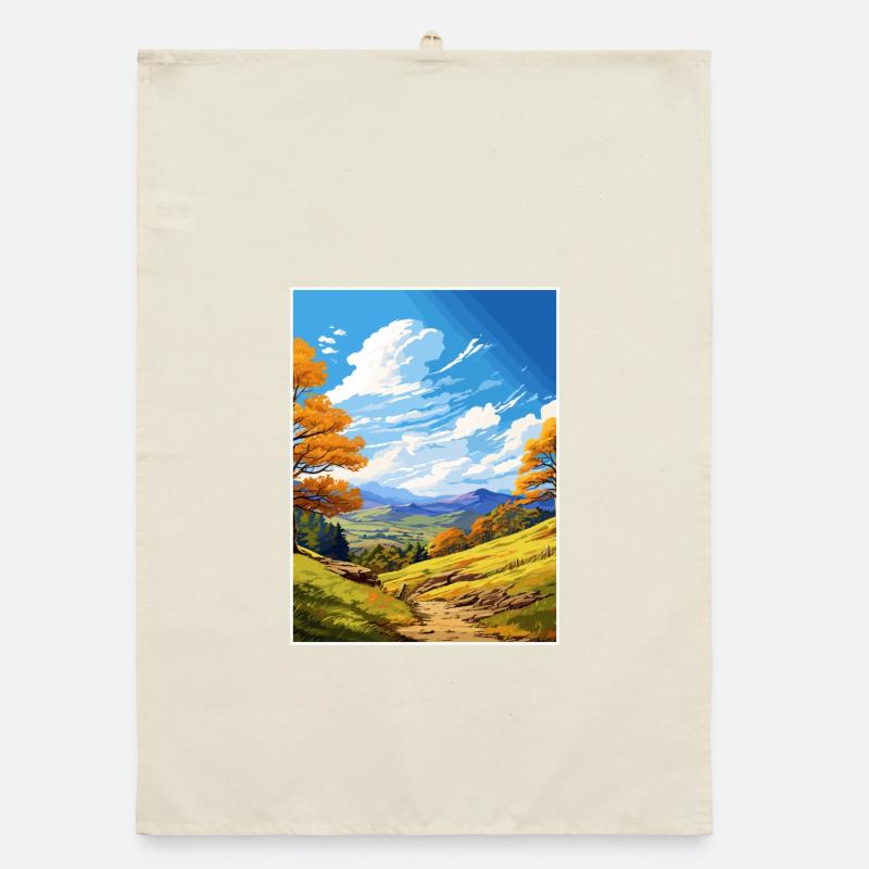 Affiche de voyage Clwydian Range et Dee Valley Aonb Torchon bio