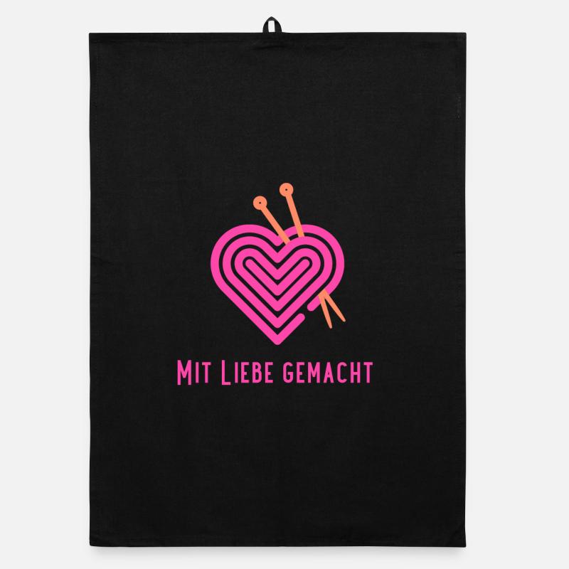 mit Liebe Häkelherz Organic Geschirrtuch