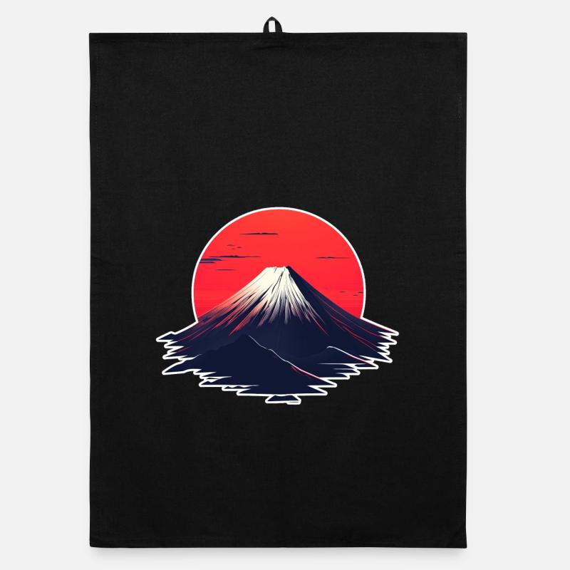 Coucher de soleil rouge au-dessus du volcan Torchon bio