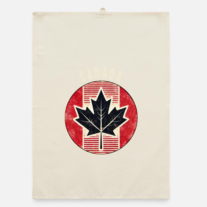 Canada maple leaf design Organic dish towel