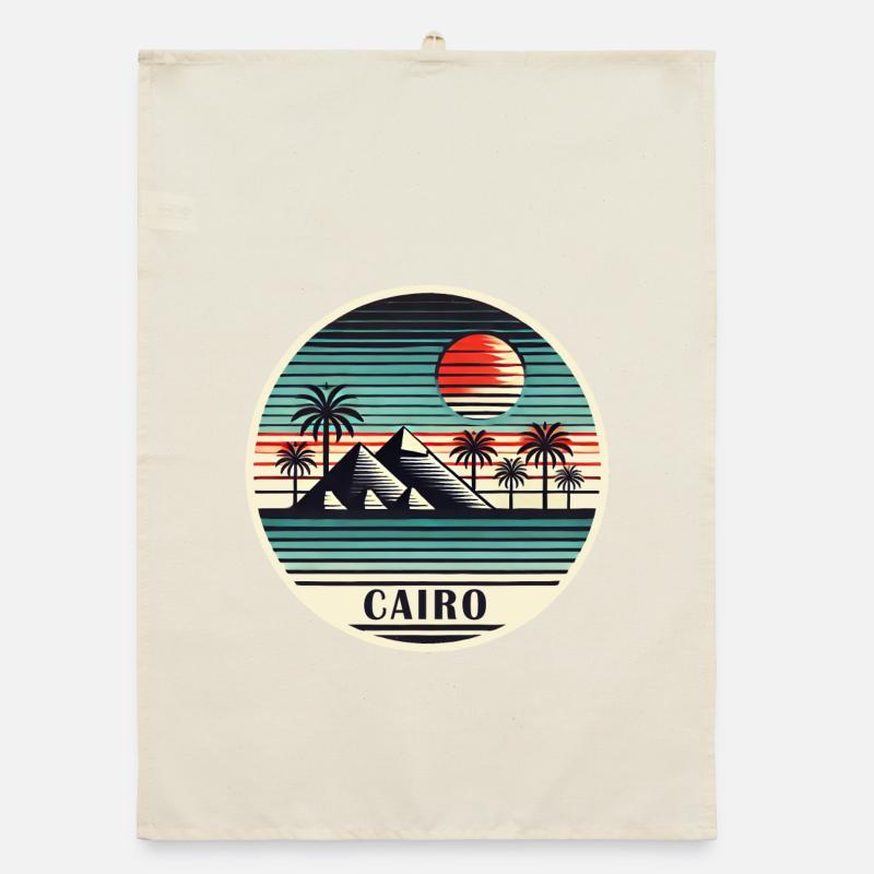 Le Caire, Égypte, Pyramides, Désert Torchon bio