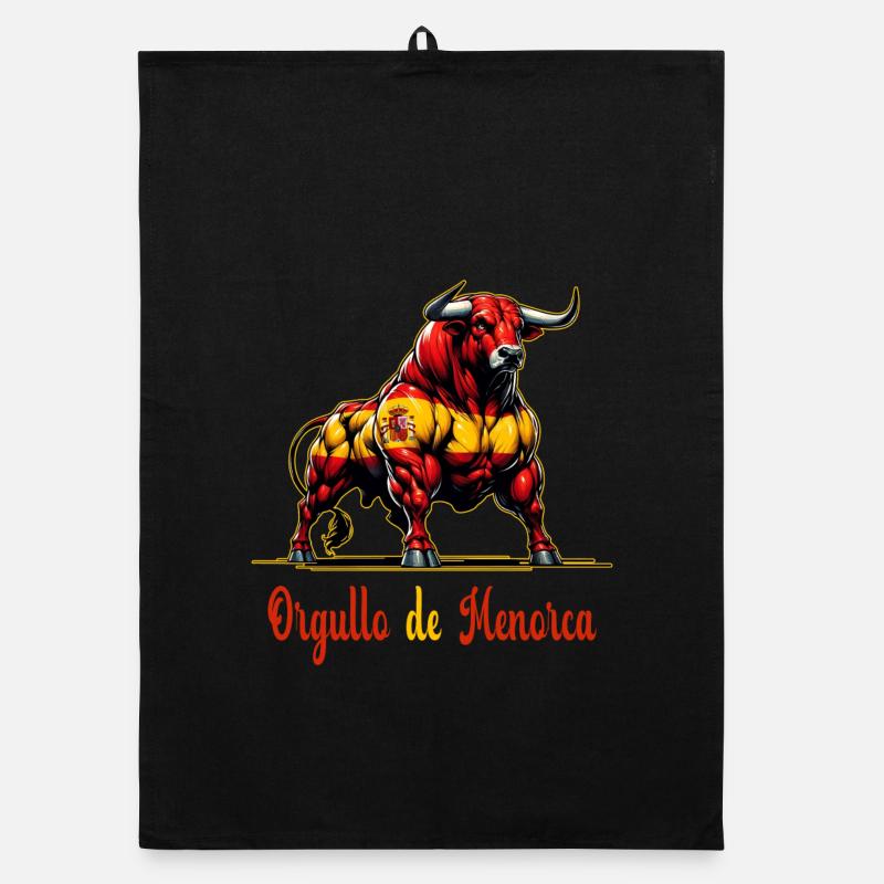 La fierté du design du drapeau de Minorque Torchon bio