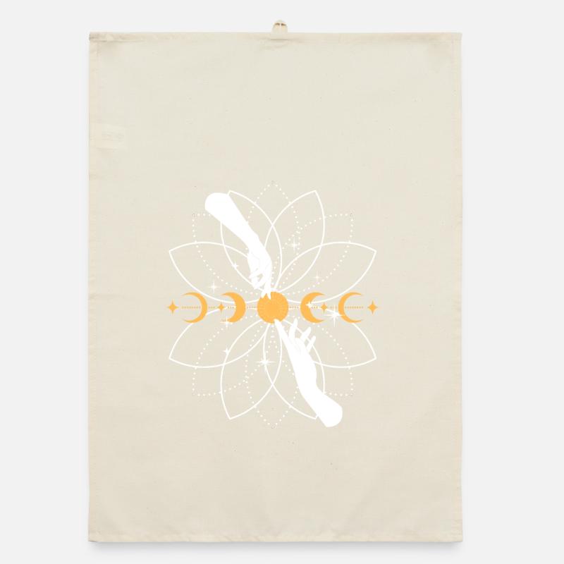 Celestial Koi Mandala Organic dish towel