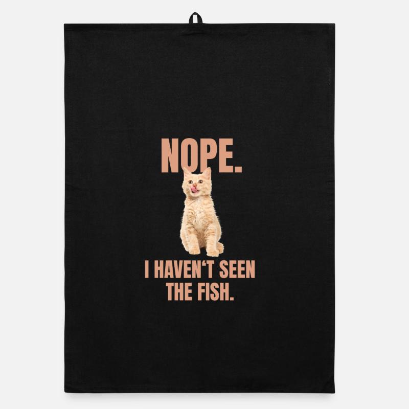 Naughty Cat Meme Organic dish towel