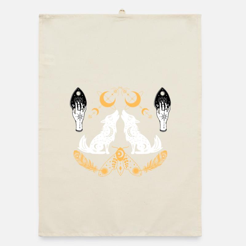Lunar Wolves Emblem Organic dish towel