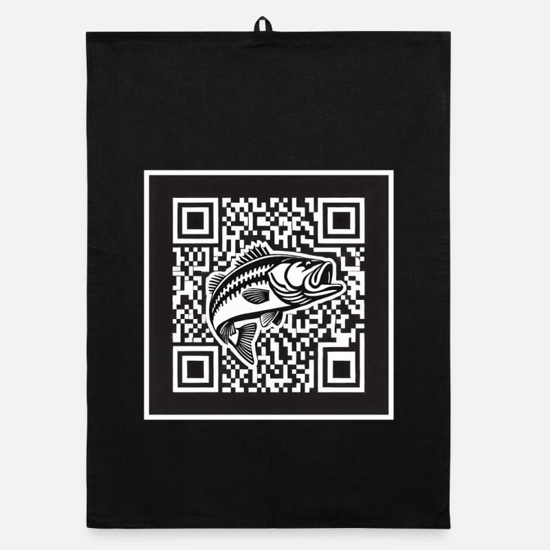 Perch QR Code Design Organic dish towel