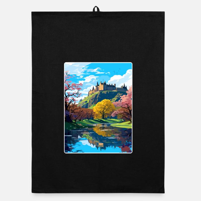 Édimbourg Ecosse Affiche de voyage Souvenir Paint WP Torchon bio