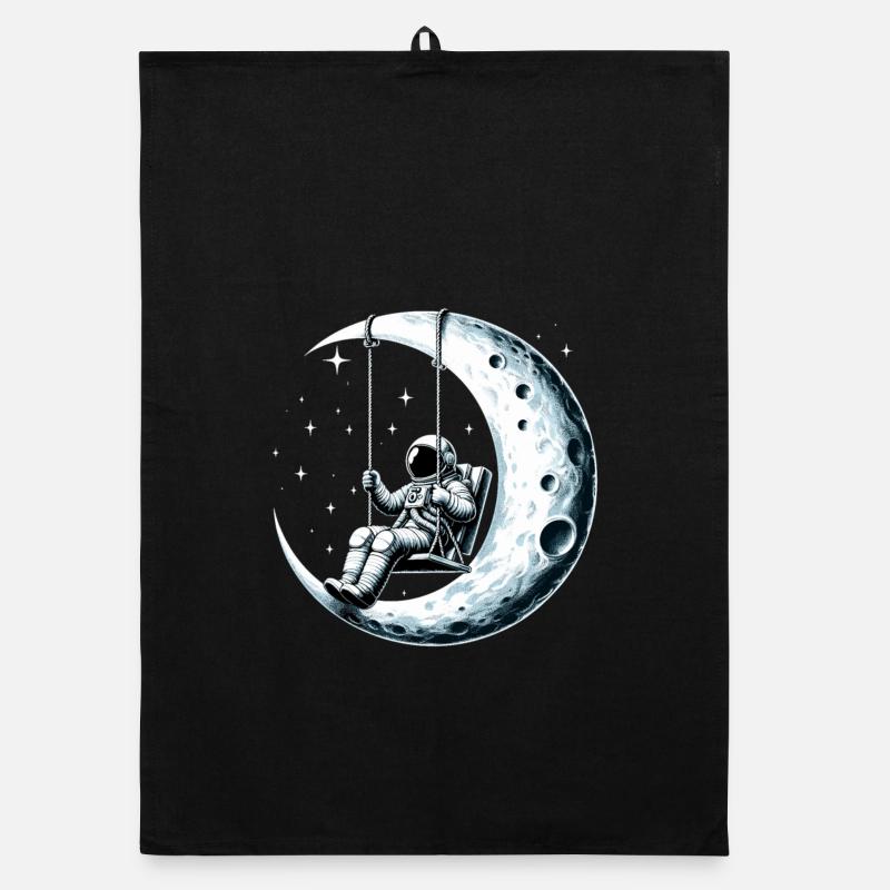 astronaute astronaute astronaute balançoire à bascule lune gesch Torchon bio
