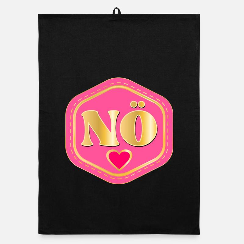 NEIN NÖ - ABSAGE MIT HERZ Organic Geschirrtuch