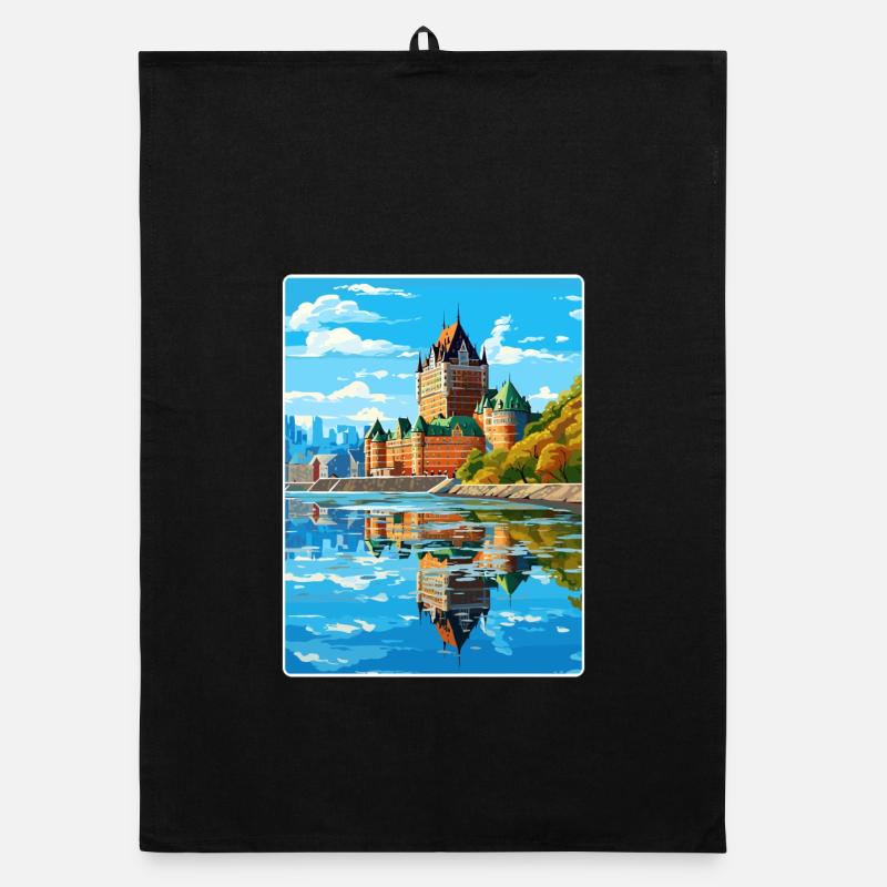 Québec Canada Affiche de voyage Peinture Souvenir WP Torchon bio