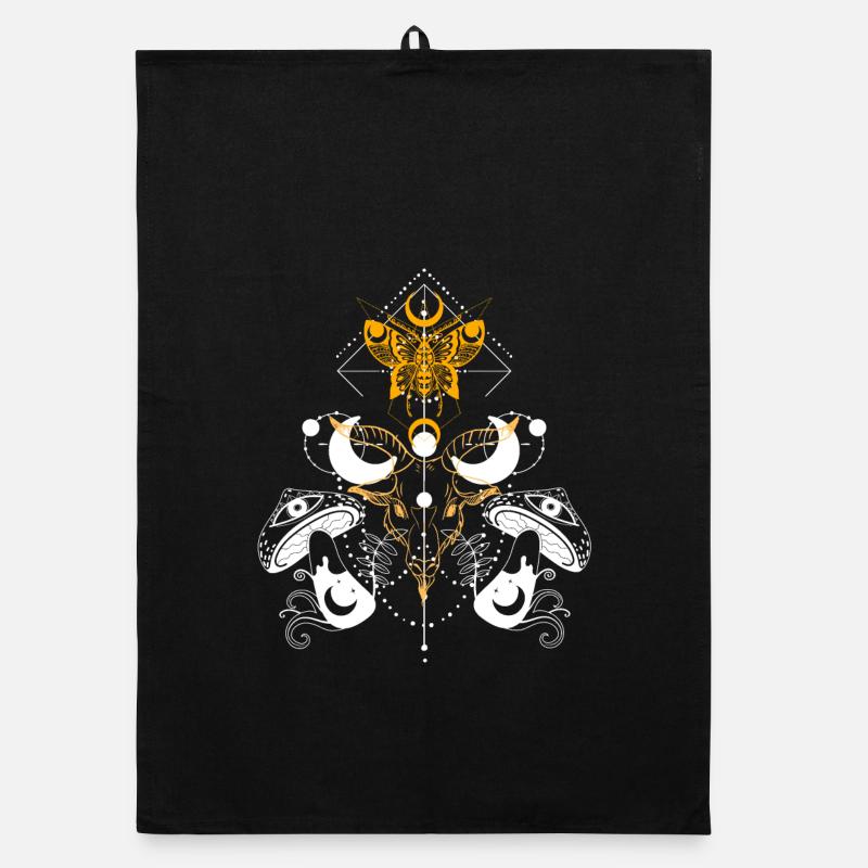 Blason géométrique orné de mandala Torchon bio