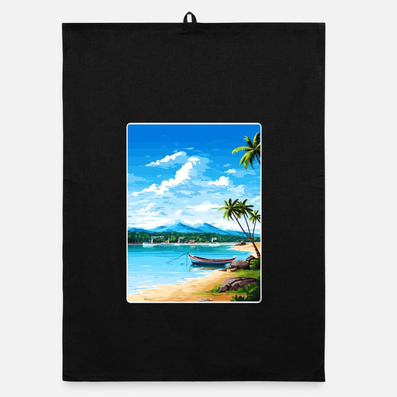 Ko Samui Thaïlande Affiche de voyage thaïlandaise Souvenir WPA Torchon bio