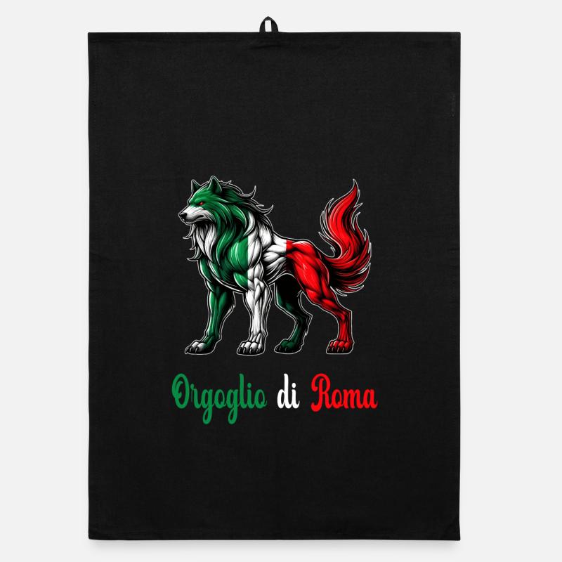 Drapeau de la fierté de Rome (Italie) Torchon bio