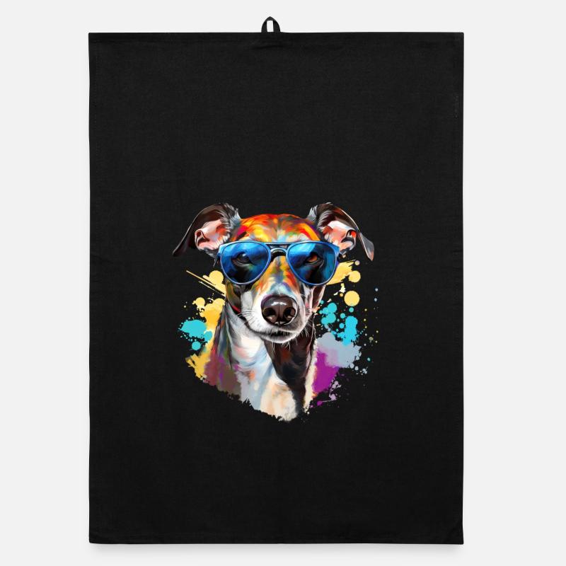 Wind chime with sunglasses Organic dish towel