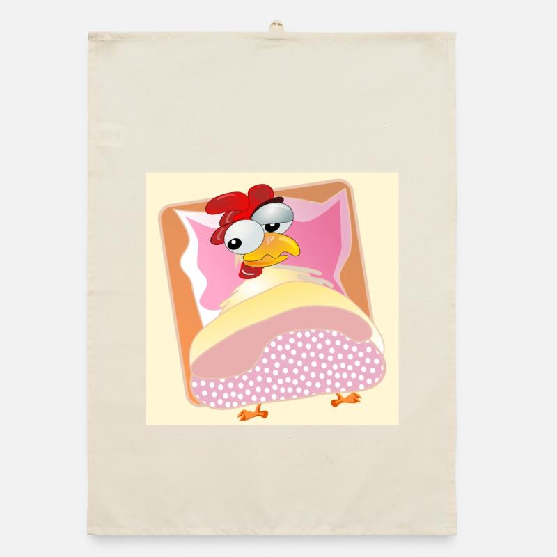 Poules Élevage de poulets - COUCHAGE AU LIT Torchon bio