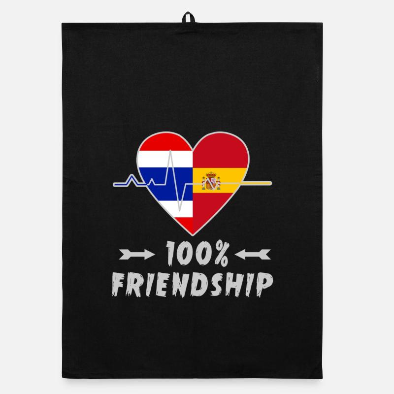 Thailand und Spanien 100% Freundschaft Organic Geschirrtuch