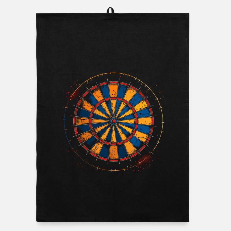 Dartboard Drawing Organic dish towel