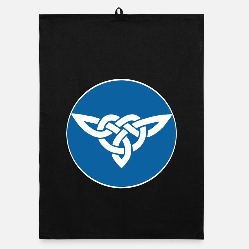 Blauer keltischer Vogel Organic Geschirrtuch