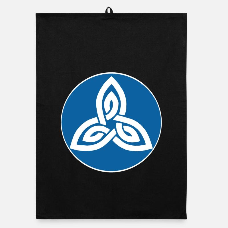 Fleur celte bleu Torchon bio