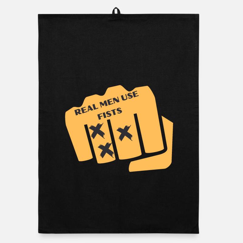 Fists Card Graphic Organic dish towel