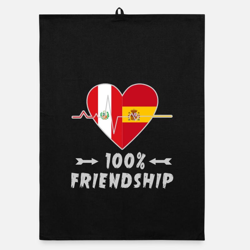 Peru und Spanien 100% Freundschaft Organic Geschirrtuch