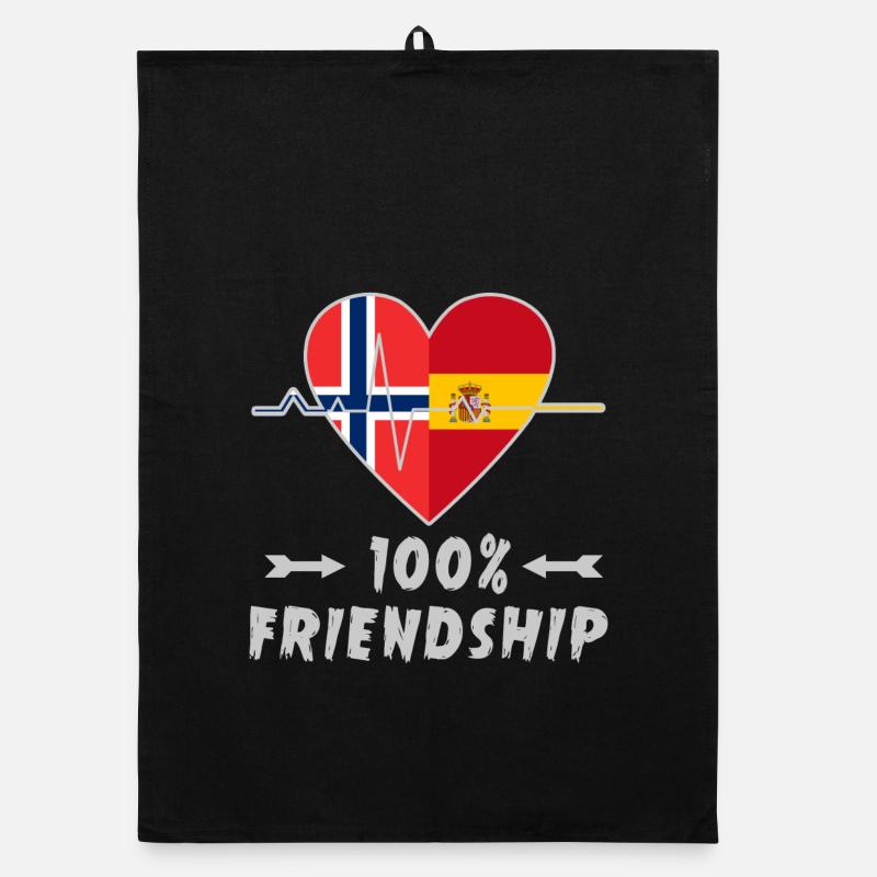 Norwegen und Spanien 100% Freundschaft Organic Geschirrtuch