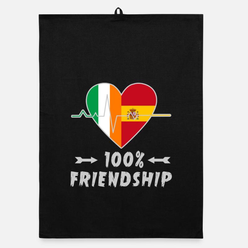 Irland und Spanien 100% Freundschaft Organic Geschirrtuch